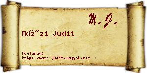 Mázi Judit névjegykártya