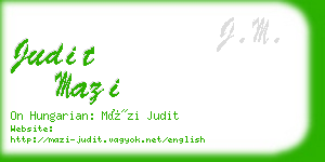 judit mazi business card